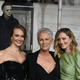 (L to R) Andi Matichak, Jamie Lee Curtis, and Judy Greer pose with a Strode family friend.